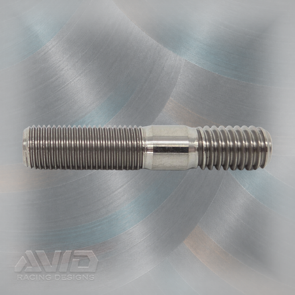 Titanium Double-Ended Stud, 3/8-16 x 5/8 in and 3/8-24 x 1 in, 2 in Overall | AVID Racing