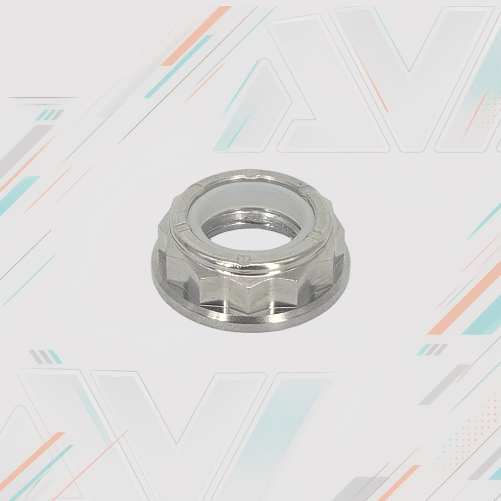 AVID Racing Titanium 12 Point Flange Lock Nut, M12 x 1.5 | AVID Racing — Top View — M12-T12FN-7-15_01 [AVID:e2edc47d-9d71-47ce-911c-92451087a49a] [AVID-VERSION:f28b2b25-6303-44d5-897b-35c941357c46]