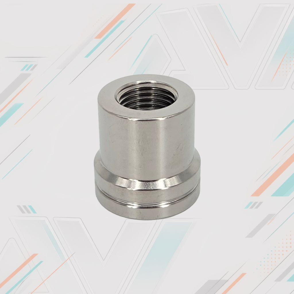 AVID Racing Titanium Weld-In Round Bung, 25mmx1.5mm Tube, M14x1.5 LH | AVID Racing — Upright Threaded Opening — AVID-TB-25x22xm14-LHT_01 [AVID:e365fe14-6cb8-4686-90a4-4d7c2f0900a7] [AVID-VERSION:8ae55538-284a-4740-b2b7-32b95698b640]