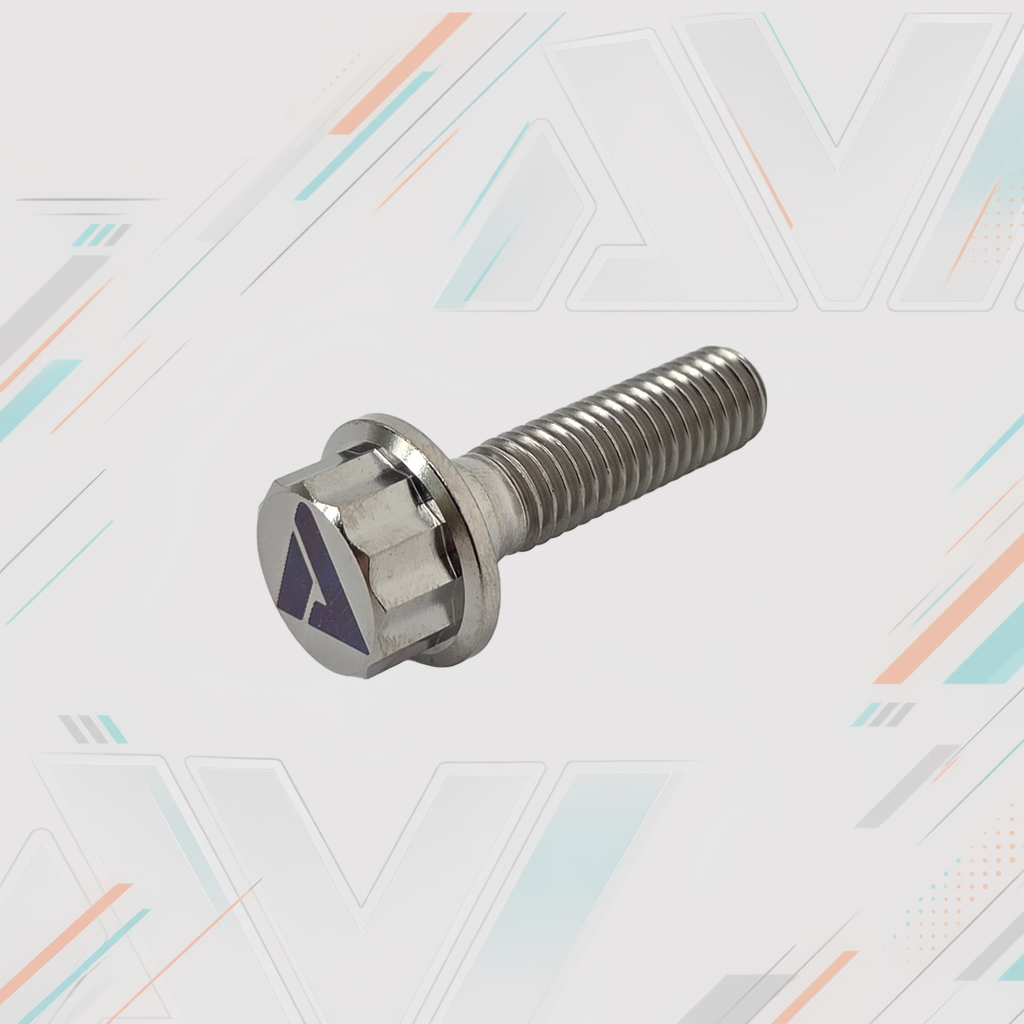 AVID Racing Titanium 12 Point Flange Bolt, M8 x 1.25 x 30 mm, 25 mm Thread | AVID Racing — Component Detail — M8-T12FB-30x5-125_02 [AVID:8bbc7baf-9cb3-448c-8108-aae36ff29623] [AVID-VERSION:f0a538a2-8039-4aec-8607-da45ee47f1c7]