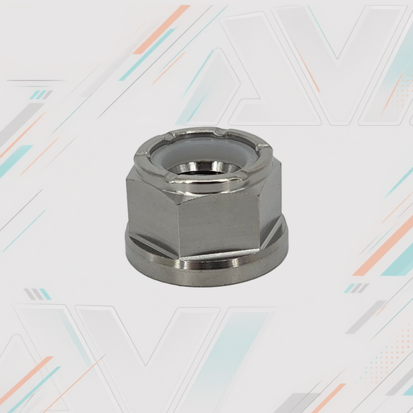 Titanium 6 Point Flange Nylon Lock Nut, M12 x 1.75 | AVID Racing