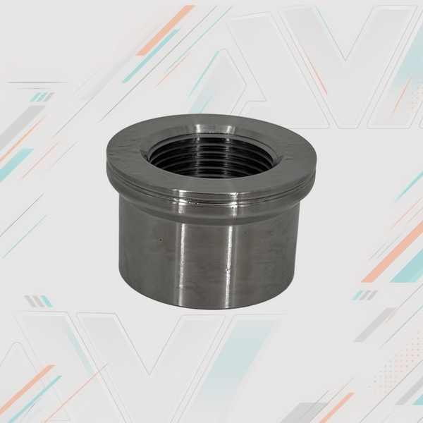 Chromoly Weld-In Round Bung, 2.00"x.120" Tube, 1 1/4-12 LH | AVID Racing
