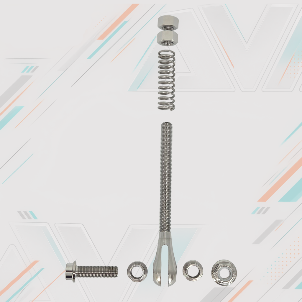 AVID Racing Titanium Limit Strap Clevis Assembly Exploded View