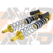 Can-Am Maverick R ADS Direct Fit MBR Front Race Shock side view of shocks on branded background