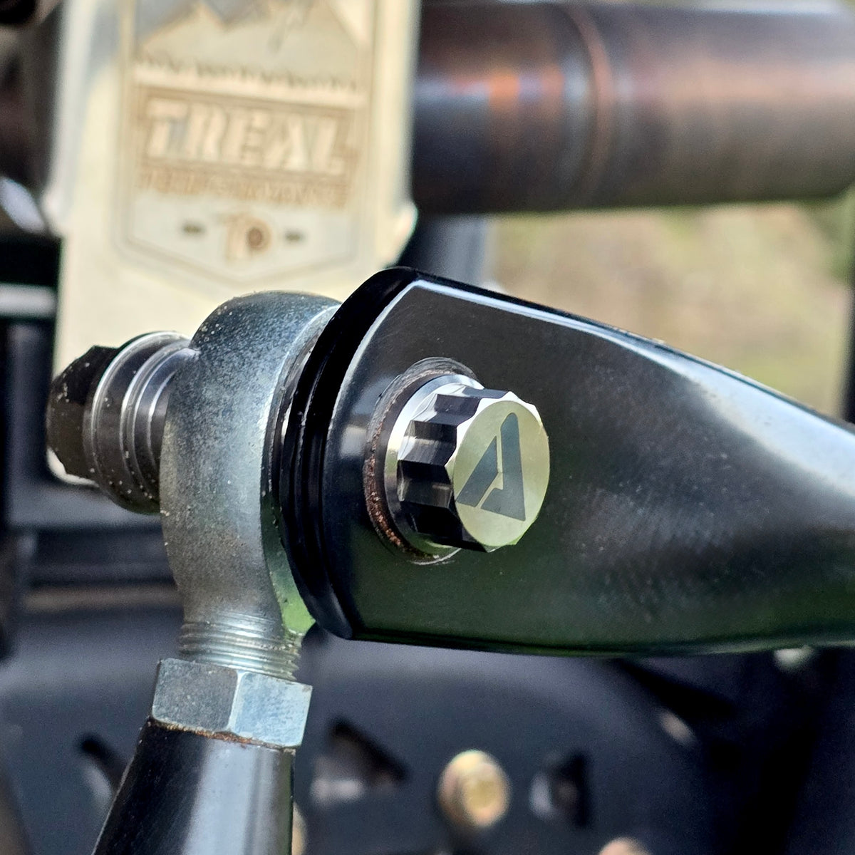 AVID Racing Can-Am Maverick R Rear Swayii Bar Titanium Bolt Hardware Kit mounted on vehicle