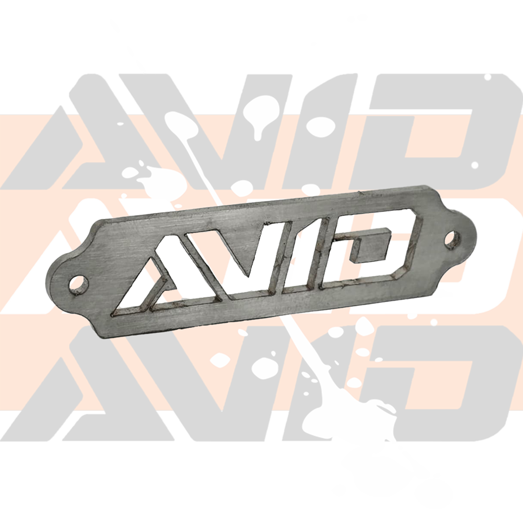 AVID Logo Stainless Steel Rivet On 3.438 x .875 x .125