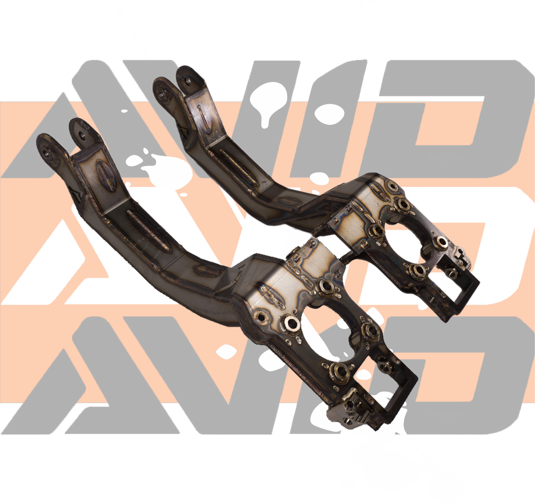 AVID Racing Can-Am Maverick R Baja Race 4130 Chromoly Uprights / Knuckle side view of the upright showing mounting point to rim