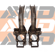 AVID Racing Can-Am Maverick R Baja Race 4130 Chromoly Uprights / Knuckle pair of uprights showing TIG welded chromoly