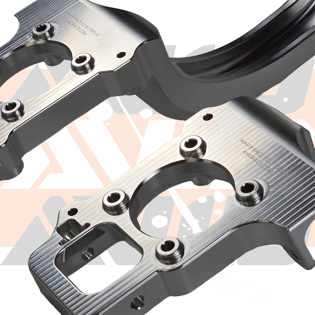 AVID Racing Can-Am Maverick R Baja Race 7075-T6 Billet Uprights detail of CNC