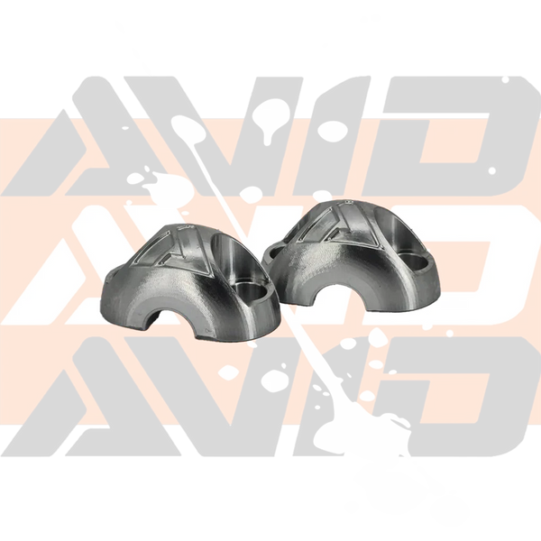 2-Hole Flate Billet Brake Line Clamp, Short