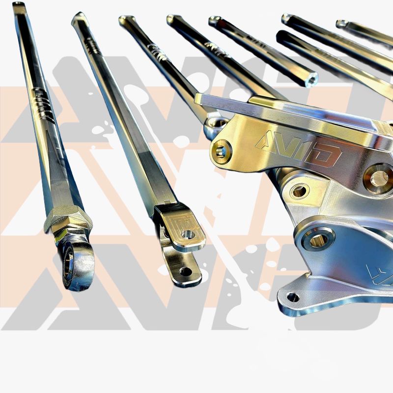 AVID Racing Polaris Pro R billet aluminum toe link kit components