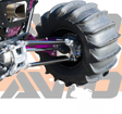 AVID Racing Can-Am Maverick R 3/4" HD Carbon Fiber Radius Rod Kit  ultra light for drag racing mounted on vehicle