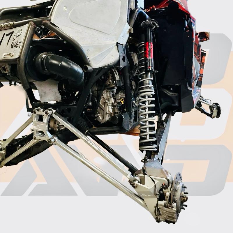 Pro R race car rear suspension AVID LT80 trailing arms installed high speed desert