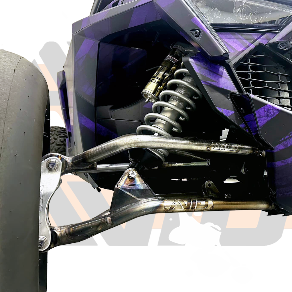 AVID Racing Polaris Pro R SC Light Weight Front Control Arm Kit built for sharper steering , improved stability, increased strength, ultimate light-weight package. 