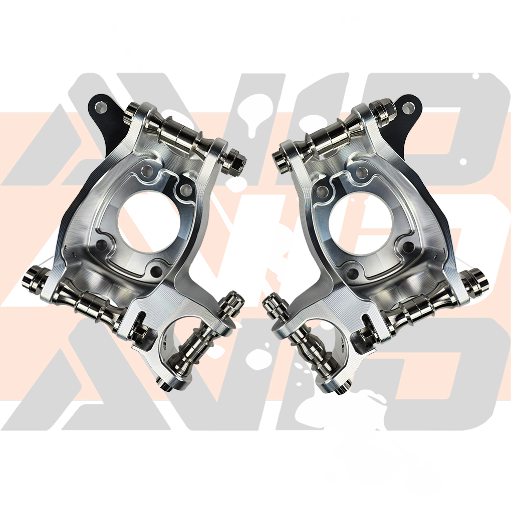 Polaris RZR Pro R / Turbo R / Turbo S Lightweight Billet Front Upright, Double Shear Vertical Uniball