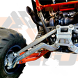 AVID Racing Polaris Pro R XC High Clearance Radius Rod Kit mounted with included titanium hardware