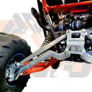 AVID Racing Polaris Pro R XC High Clearance Radius Rod Kit mounted with included titanium hardware