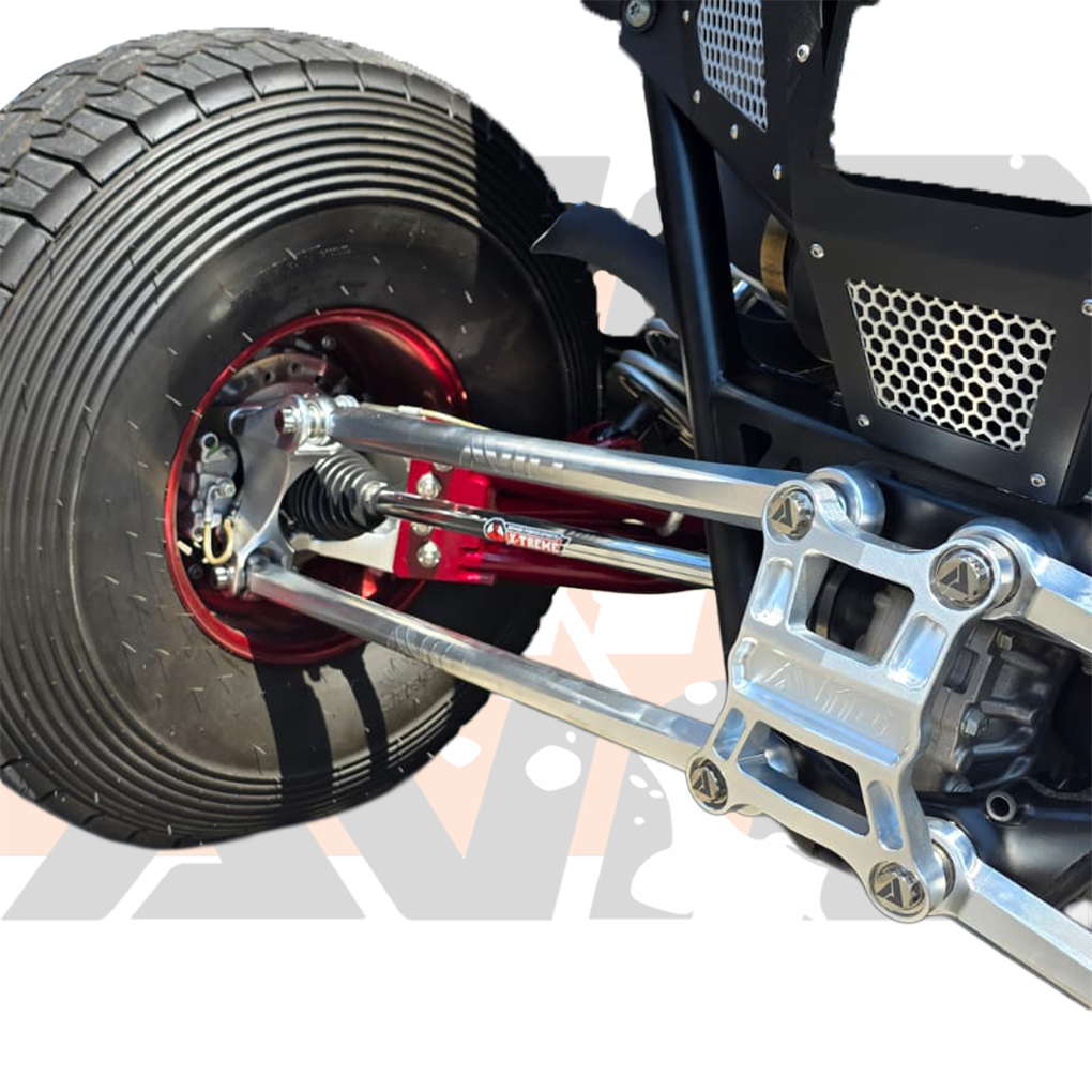 Polaris RZR Pro R XC radius rods installed with AVID trailing arms rear suspension