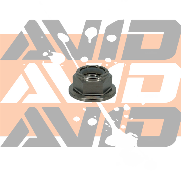 Titanium 6 Point Flange Nylon Lock Nut, M10 x 1.25 | AVID Racing