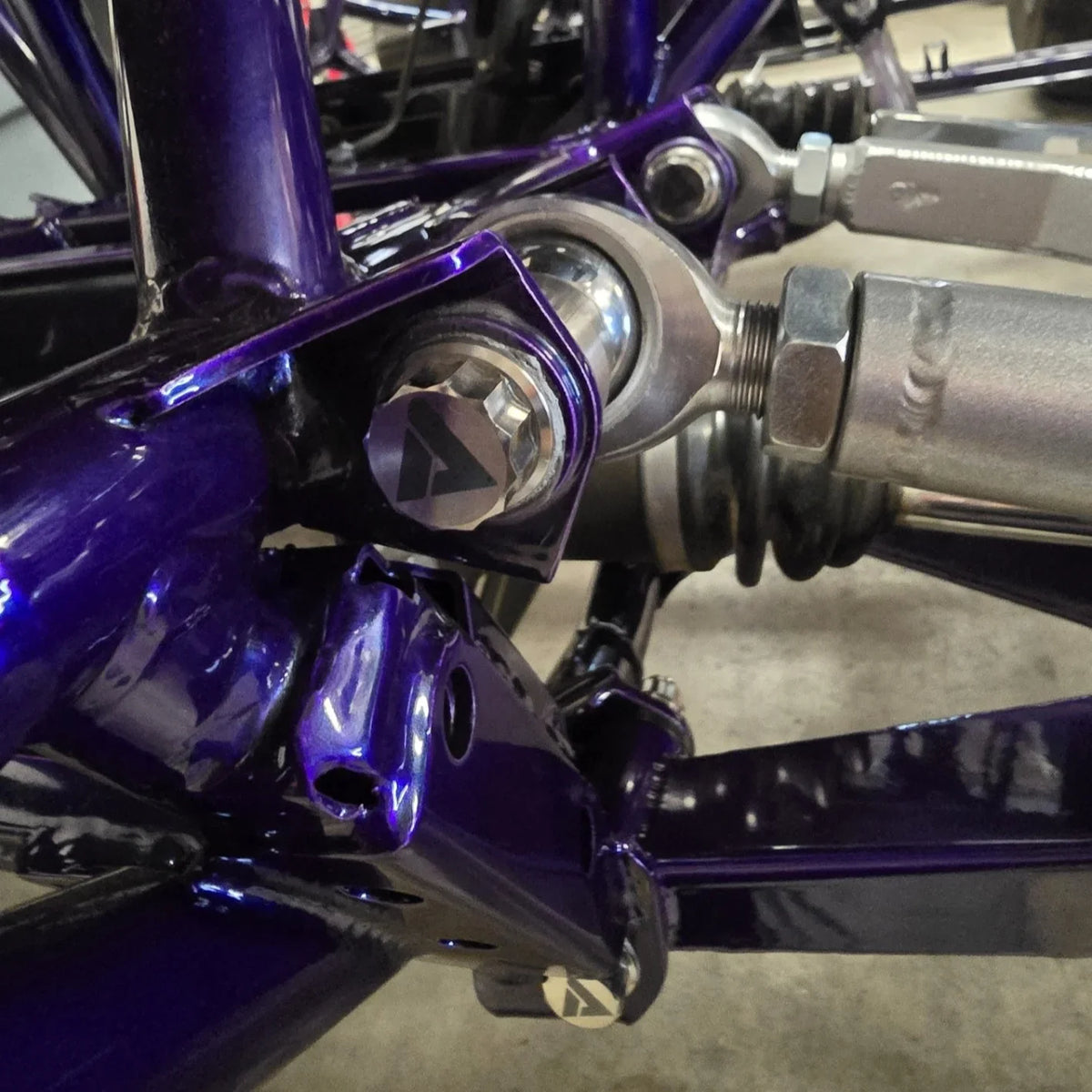 AVID Racing Yamaha YXZ1000R inner pivot titanium hardware kit mounted on vehicle