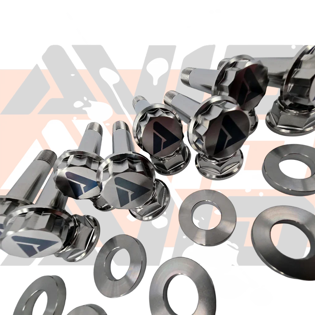 Can-Am Maverick R Rear Trailing Arm AVID Titanium Bolt Hardware Kit, 24 Piece