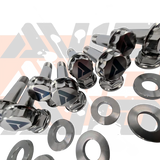 Can-Am Maverick R Rear Trailing Arm AVID Titanium Bolt Hardware Kit, 24 Piece