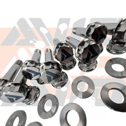 AVID Racing Can-Am Maverick R Rear Trailing Arm Titanium Bolt Hardware Kit bolt and washer detail