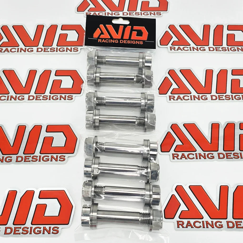 AVID Racing Can-Am Maverick R Rear Trailing Arm Titanium Bolt Hardware Kit in branded packaging