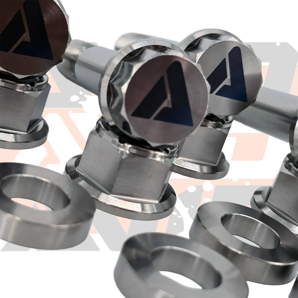 AVID Racing  Can-Am Maverick X3 Rear Shock Titanium Hardware Kit bolt and washer detail