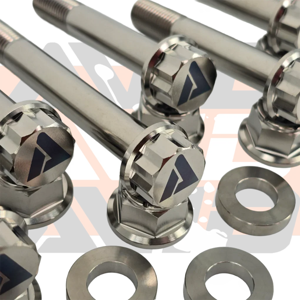AVID Racing Maverick X3 Complete Front Titanium Hardware Kit bolt and washer detail
