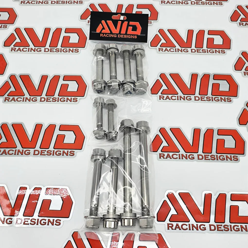 AVID Racing Can-Am Maverick X3 Complete Front Titanium Hardware Kit in branded packaging 