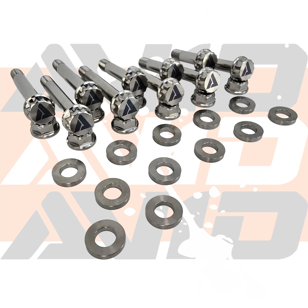 AVID Racing Polaris RZR Pro R Rear Trailing Arm Titanium Hardware Kit 12-point titanium fasteners