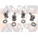 Polaris RZR Pro R Rear Shock AVID Titanium Bolt Hardware Kit, 12 Piece