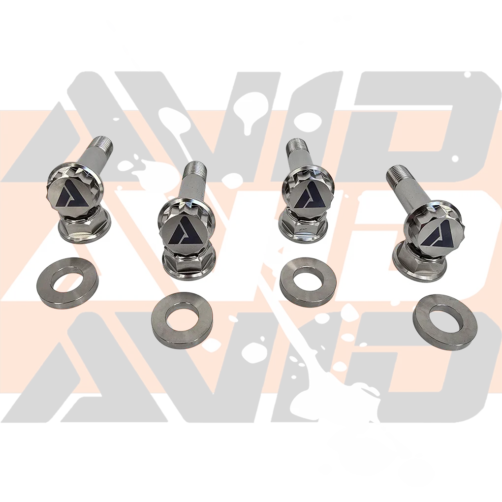 AVID Racing titanium rear shock hardware kit for Polaris RZR Pro R close up