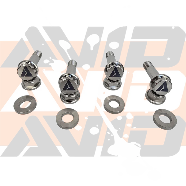Polaris RZR Pro R Factory Rear Shock Titanium Bolt Hardware Kit, 12 Piece | AVID Racing