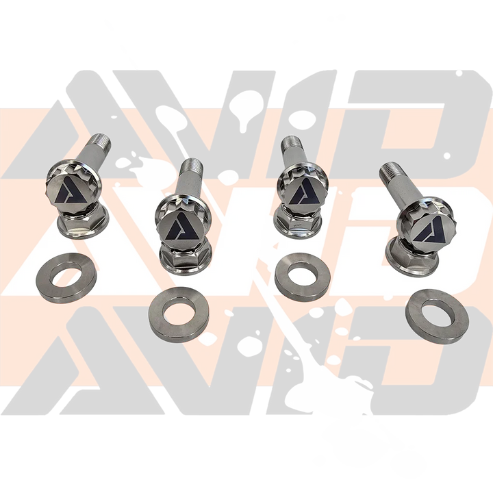 AVID Racing titanium rear shock hardware kit for Polaris RZR Pro R close up