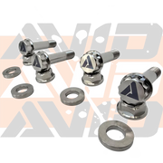 AVID Racing titanium rear shock hardware kit for Polaris RZR Pro R 12-point fasteners
