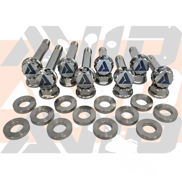 Polaris RZR Pro R Factory Rear Radius Rod Titanium Bolt Hardware Kit, 28 Piece | AVID Racing
