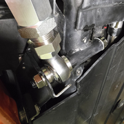 AVID Racing Polaris RZR Pro R Rear Toe Link Titanium Hardware Kit close up installed on vehicle