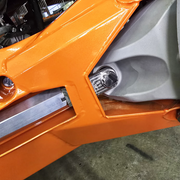 AVID Racing Polaris RZR Pro R Rear Toe Link Titanium Hardware Kit installed on vehicle