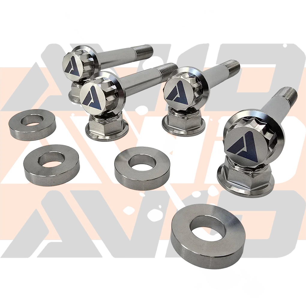Yamaha YXZ1000 Front Shock AVID Titanium Bolt Hardware Kit, 12 Piece