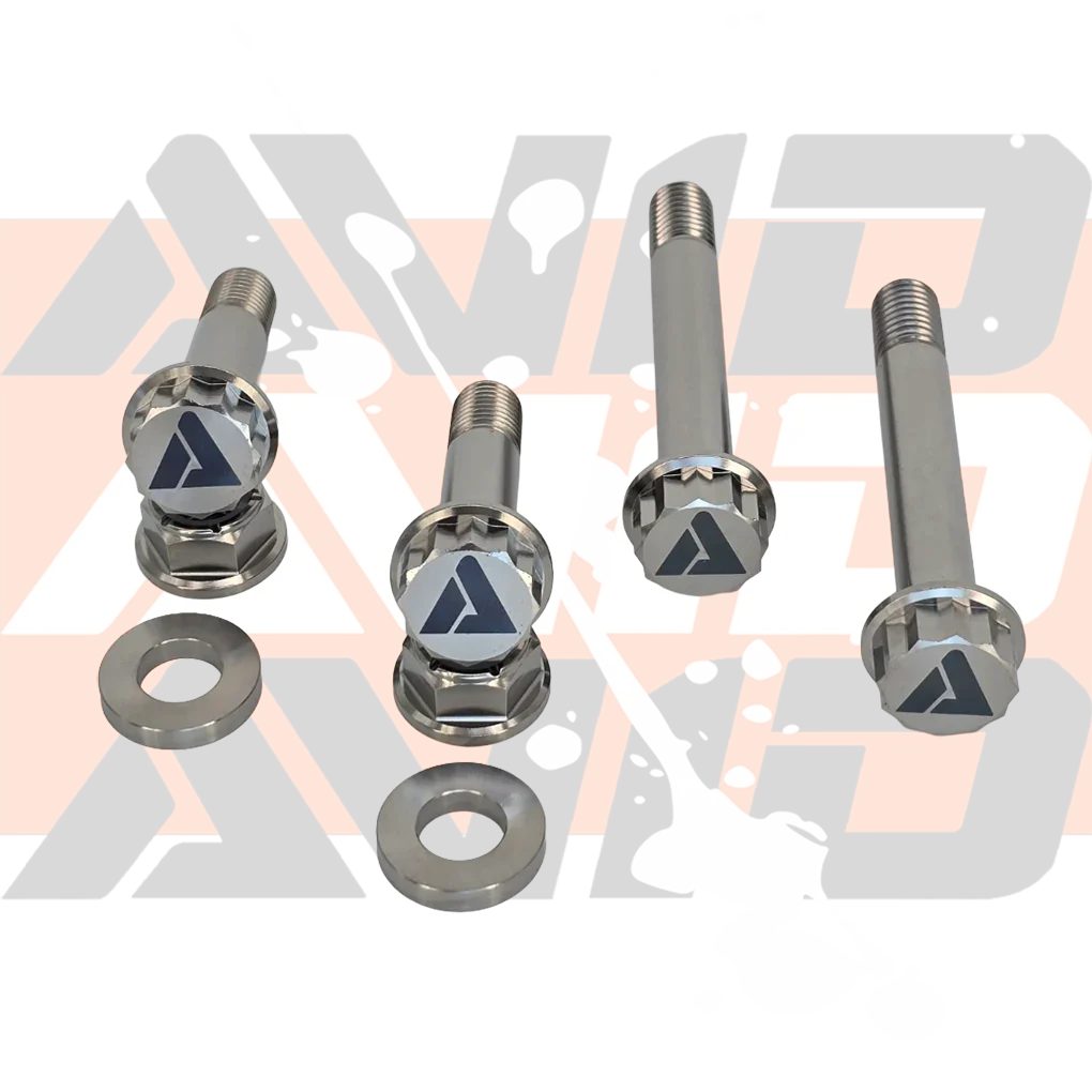 AVID Racing Can-Am Maverick R Front Shock Titanium Bolt Hardware Kit 12-point titanium hardware