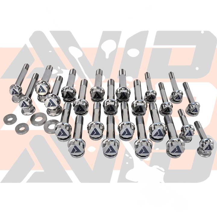 AVID Racing Can-Am Maverick R Stock Front Control Arm Titanium Bolt Hardware Kit 12-point titanium fasteners