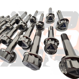 Can-Am Maverick R Stock Front Control Arm AVID Titanium Bolt Hardware Kit, 34 Piece