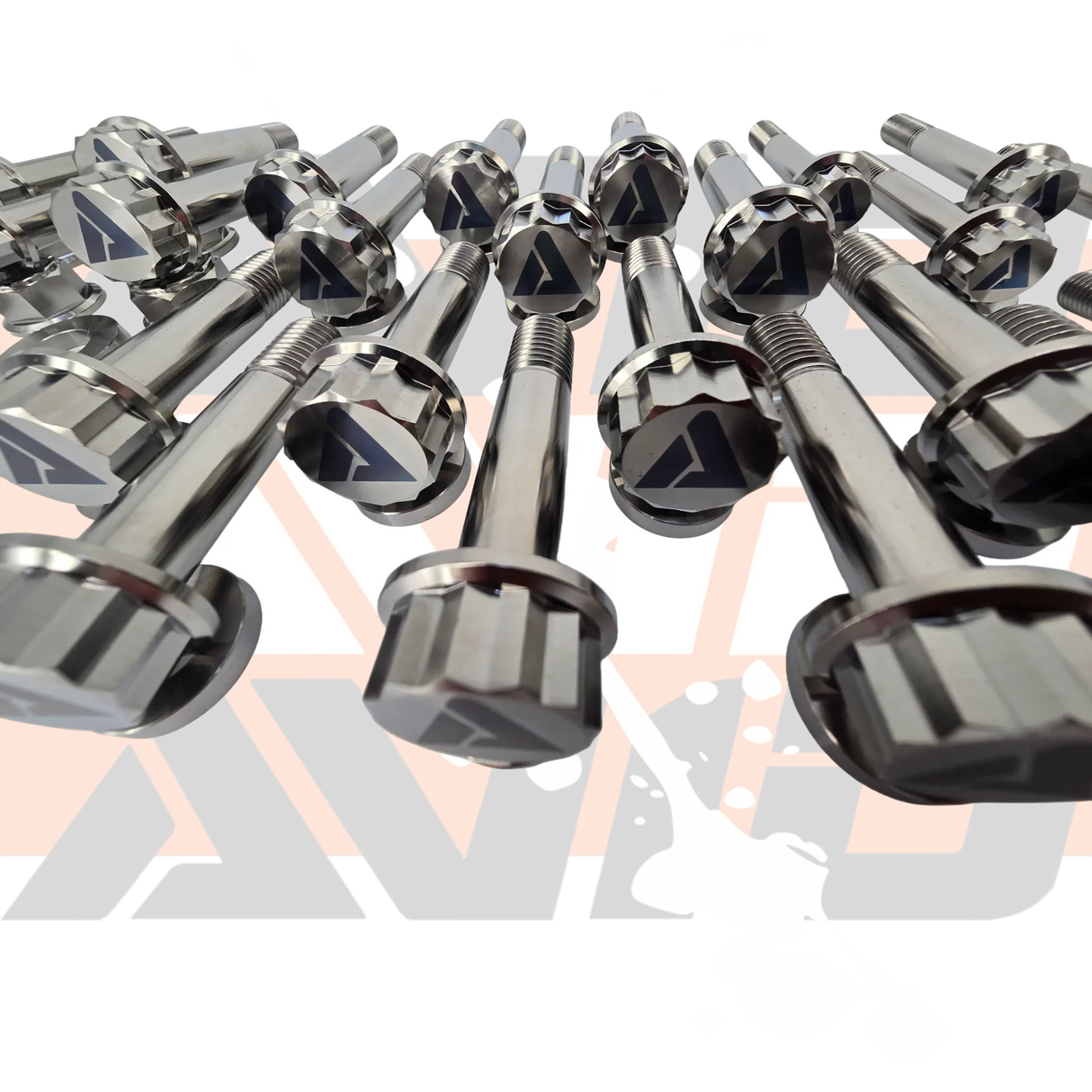 Can-Am Maverick R Stock Front Control Arm AVID Titanium Bolt Hardware Kit, 34 Piece