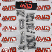 AVID Racing Can-Am Maverick R Stock Front Control Arm Titanium Bolt Hardware Kit in branded packaging