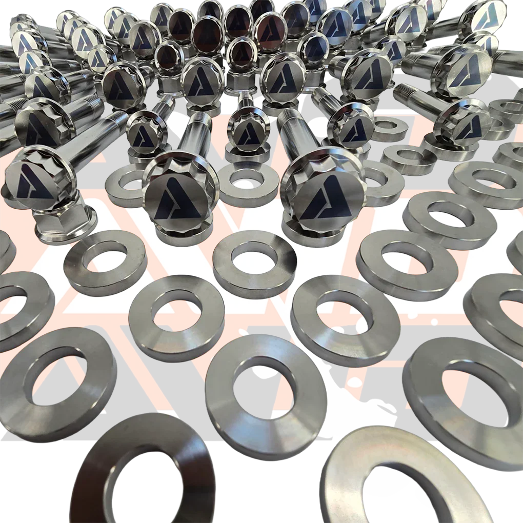 AVID Racing Can-Am Maverick R Ultimate Titanium Bolt Hardware Kit bolt and washer detail