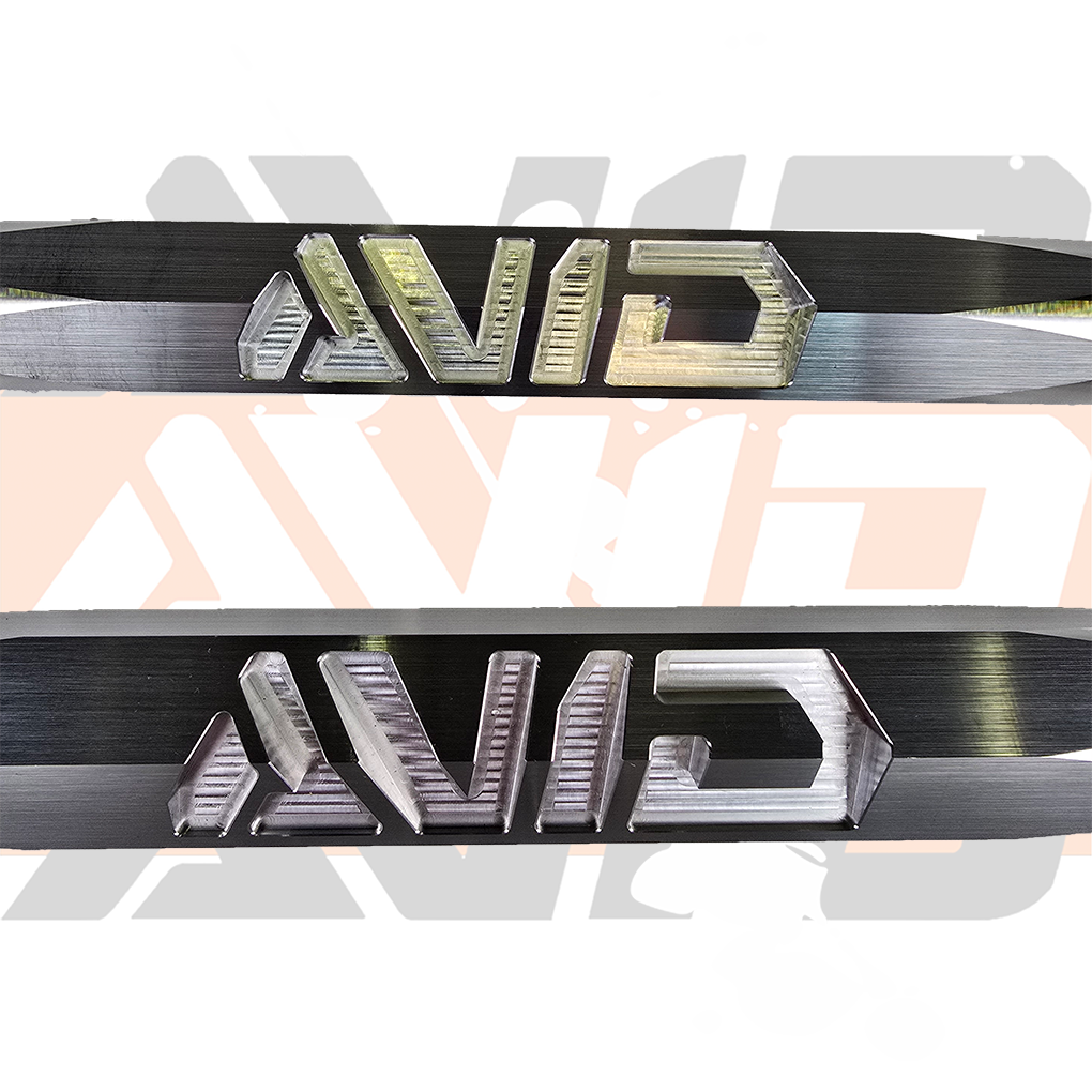 AVID Racing Maverick R Rear Billet Aluminum Radius Rod Kit detailed engraving of CNC on radius rod