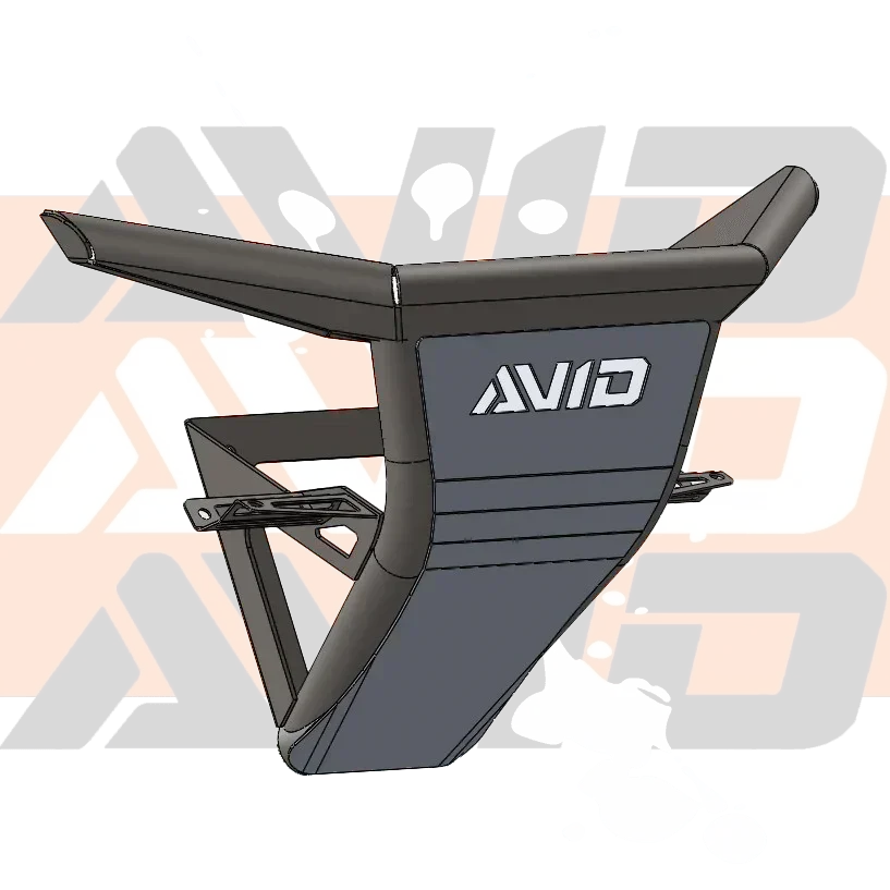 AVID Can-Am X3 Front Bumper - AVID Racing CAD drafted on branded background 