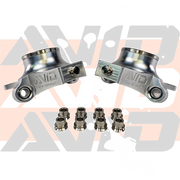 AVID Racing Can-Am Maverick X3 HD Rear Billet Knuckle Kit full kit including billet knuckles, misalignments, precision titanium hardware with CNC logo